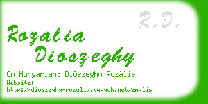 rozalia dioszeghy business card