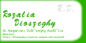 rozalia dioszeghy business card